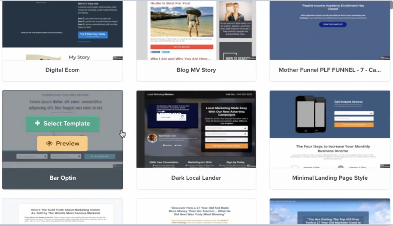 clickfunnel templates