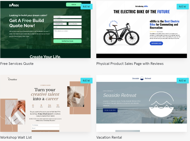 landing page